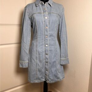 Universal Thread Light Blue Denim Shirt Dress